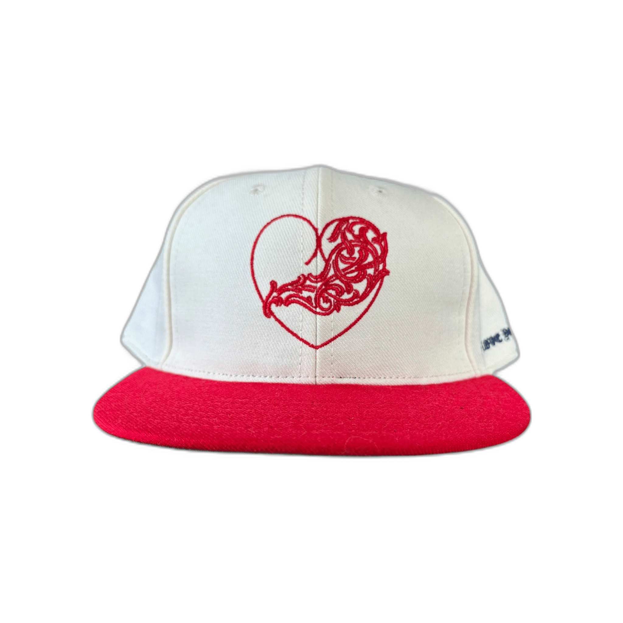 Chrome Hearts White & Red Heart Logo Fitted Hat - Morely TrendsChrome Hearts Type here:)