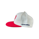Chrome Hearts White & Red Heart Logo Fitted Hat - Morely TrendsChrome Hearts Type here:)