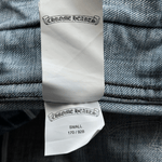 Chrome Hearts Levis Blue & Multicolor Cross Patch Denim Sherpa Jacket - Morely TrendsChrome Hearts Type here:)