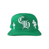Chrome Hearts Green & White Cross Patch Hat - Morely TrendsChrome Hearts Type here:)