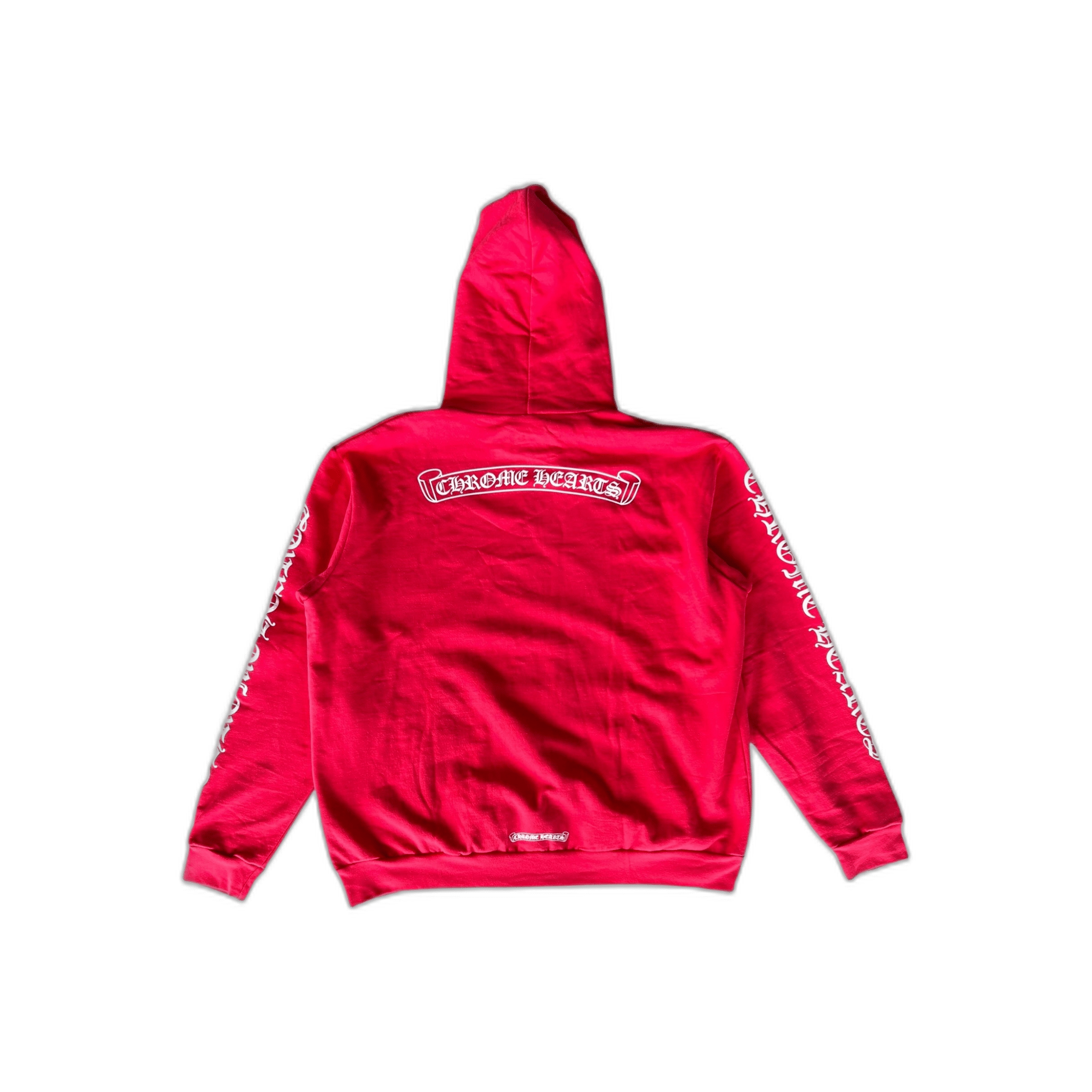 Chrome Hearts Red & White Scroll Logo Hoodie - Morely TrendsChrome Hearts Type here:)