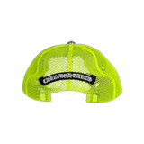 Chrome Hearts Neon Yellow Cemetery Cross Patch Trucker Hat - Morely TrendsChrome Hearts Type here:)
