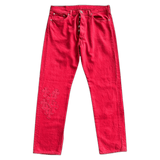 Chrome Hearts Red Large Cross Patch Jeans - Morely TrendsChrome Hearts Type here:)