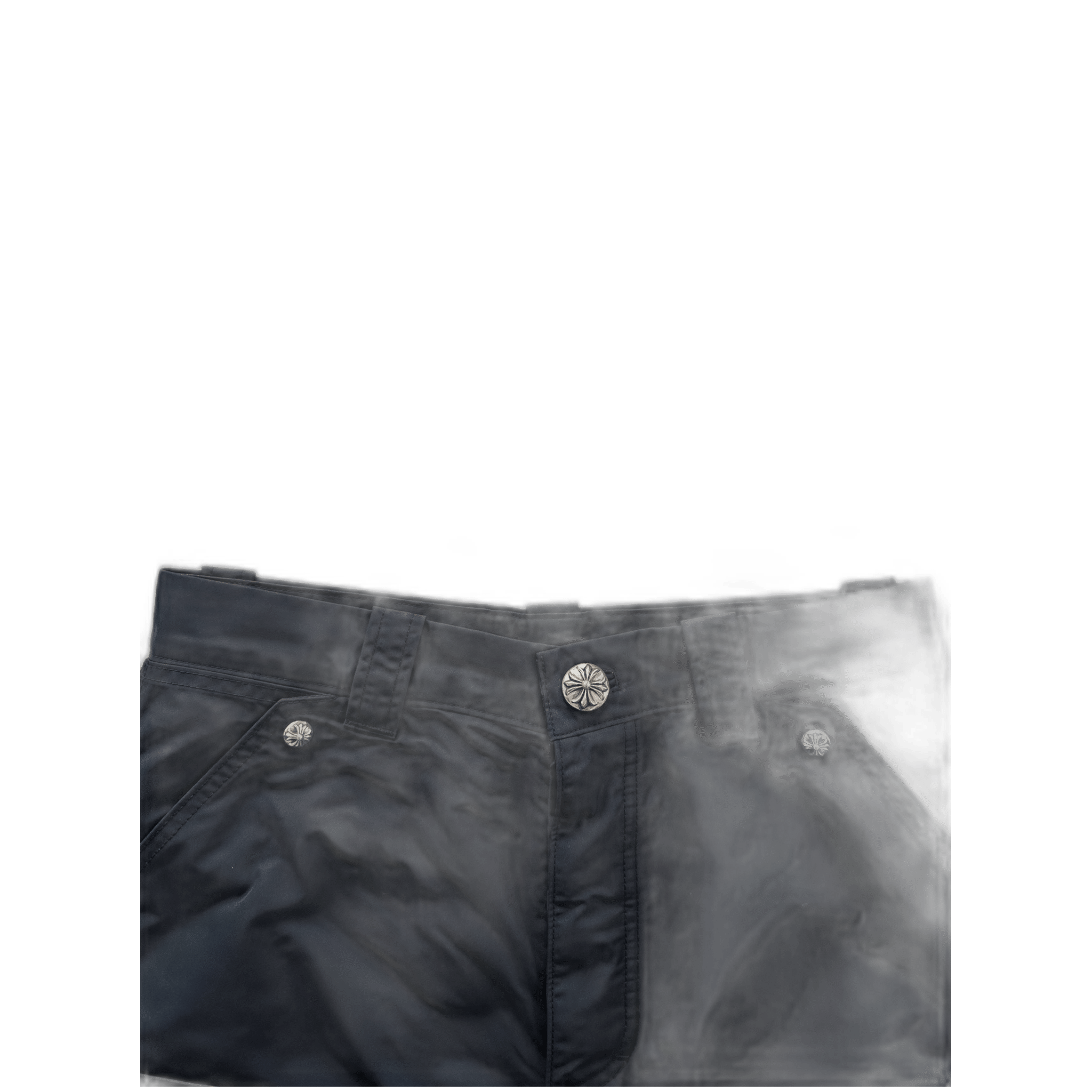 Chrome Hearts Black Nylon & Leather Carpenter Pants - Morely TrendsChrome Hearts Type here:)