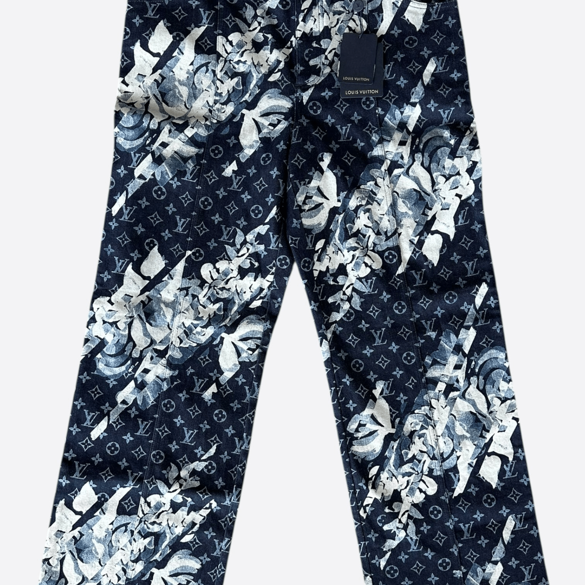 Louis Vuitton Blue Floral Monogram Jeans - Morely TrendsLouis Vuitton Type here:)