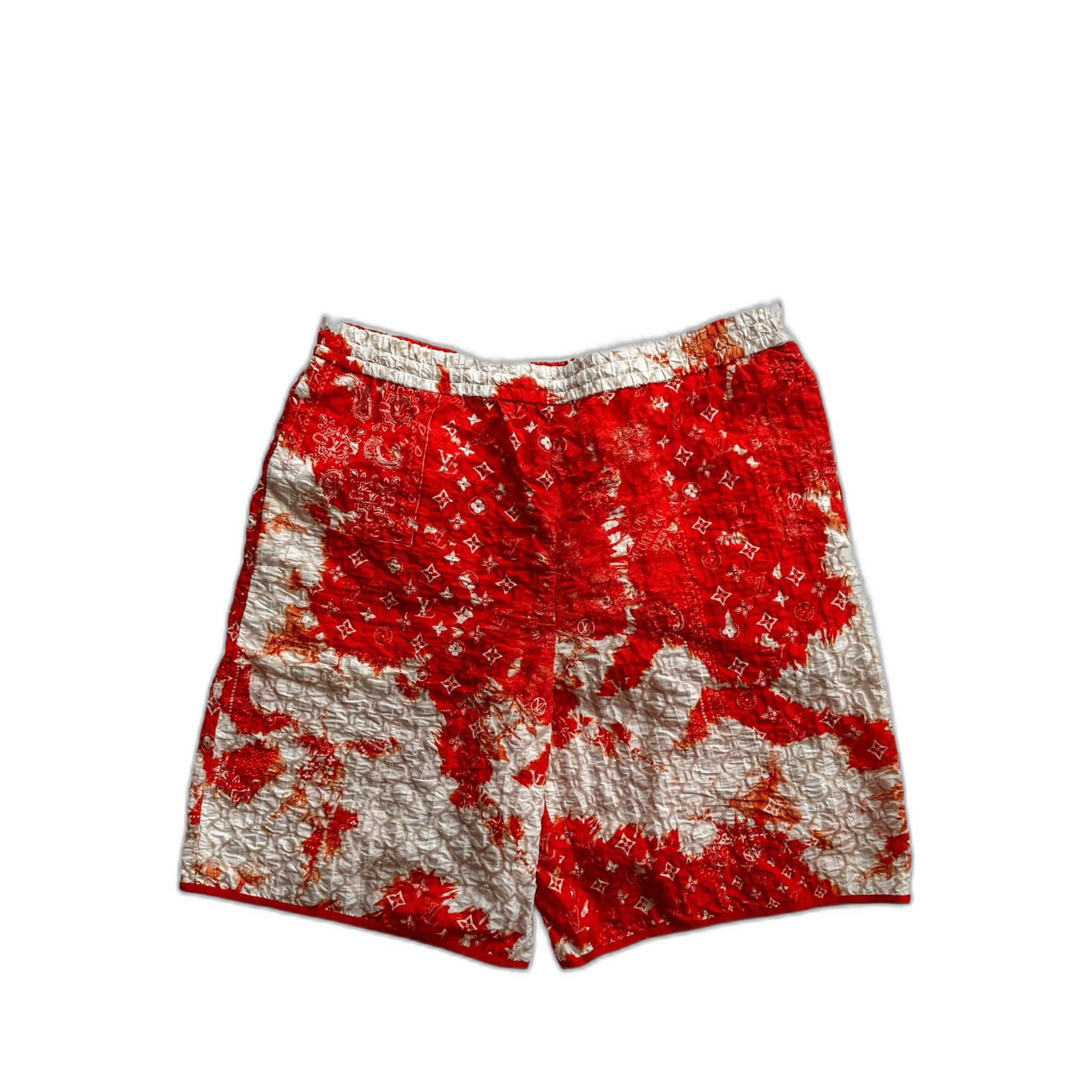 Louis Vuitton Orange Bandana Bleached Track Shorts - Morely TrendsLouis Vuitton Type here:)