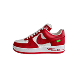 Louis Vuitton Nike Red & White Monogram Air Force 1 - Morely TrendsLouis Vuitton Type here:)
