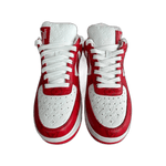 Louis Vuitton Nike Red & White Monogram Air Force 1 - Morely TrendsLouis Vuitton Type here:)