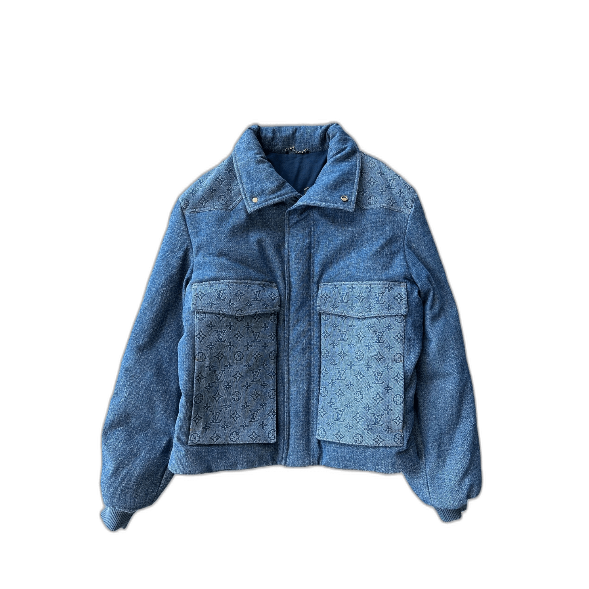 Louis Vuitton Blue Monogram Padded Denim Jacket - Morely TrendsLouis Vuitton Type here:)