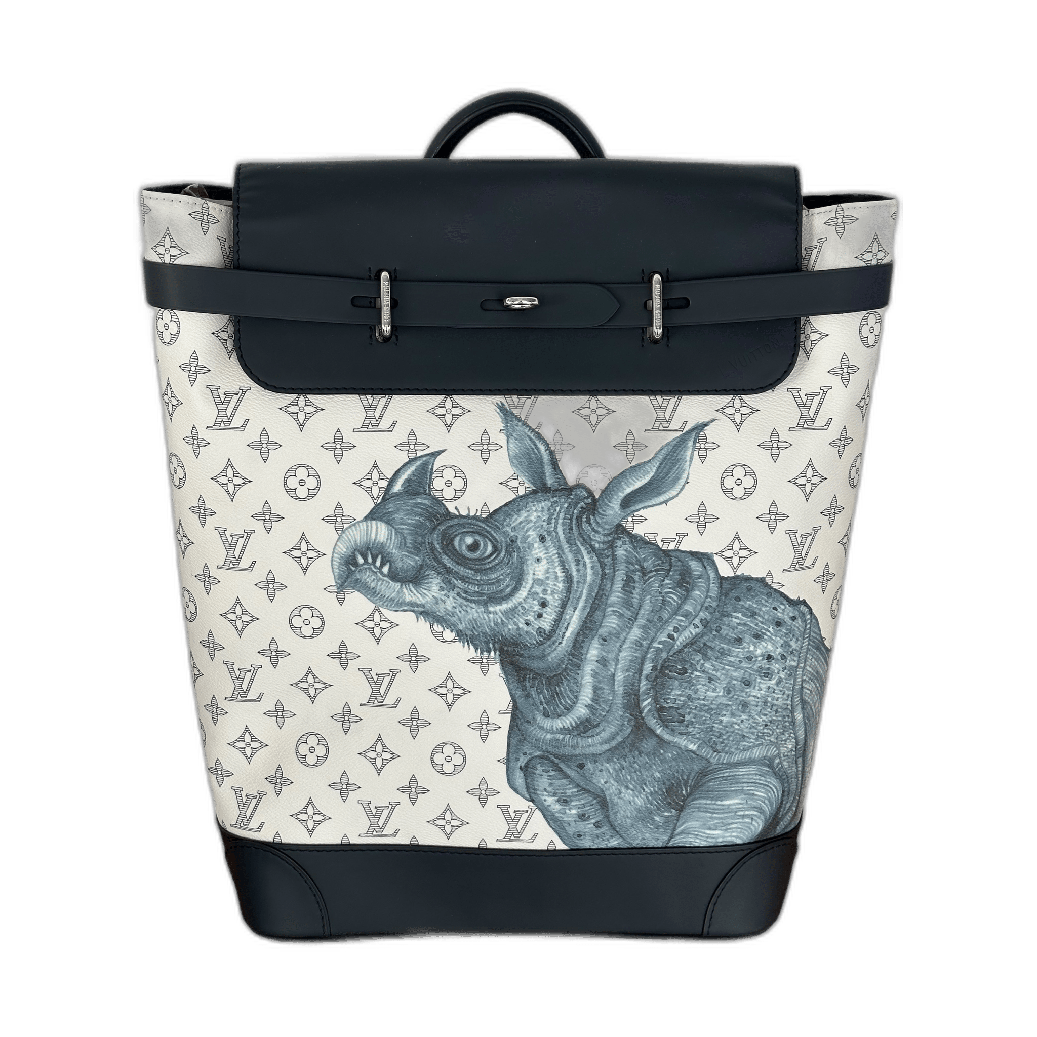 Louis Vuitton Chapman Brothers Cream Monogram Rhino Steamer Backpack - Morely TrendsLouis Vuitton Type here:)