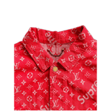 Louis Vuitton Supreme Red Monogram Chore Jacket 1/1 - Morely TrendsLouis Vuitton Type here:)