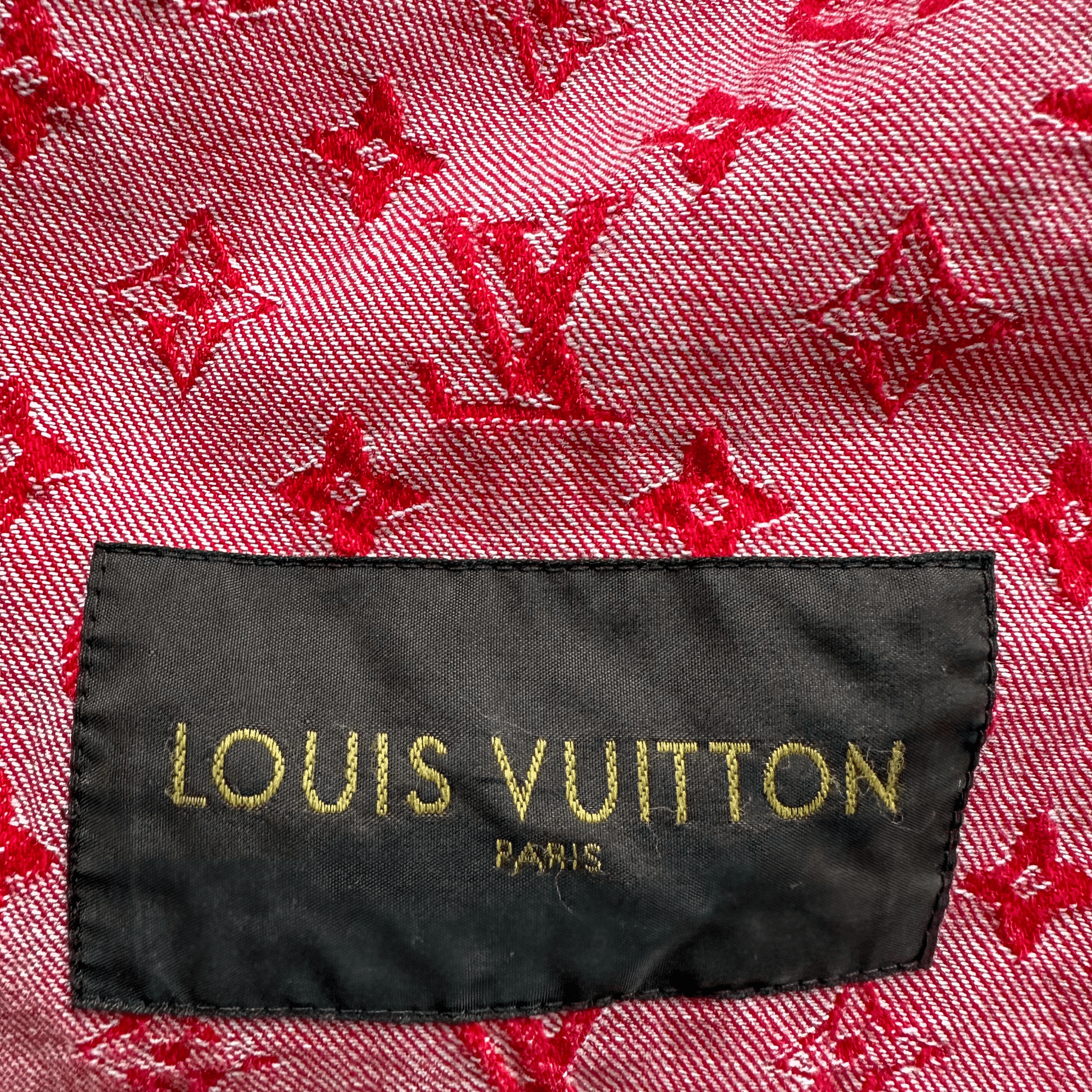 Louis Vuitton Supreme Red Monogram Chore Jacket 1/1 - Morely TrendsLouis Vuitton Type here:)