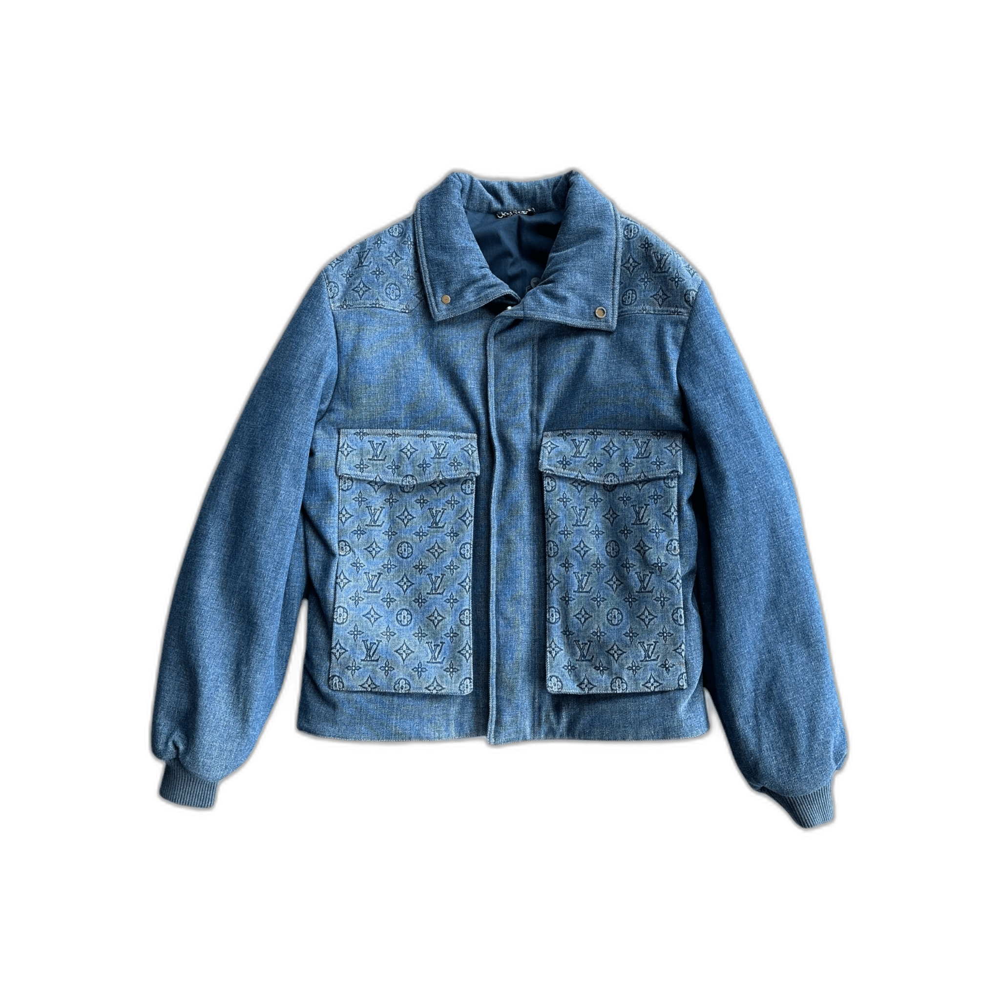 Louis Vuitton Blue Monogram Padded Denim Jacket - Morely TrendsLouis Vuitton Type here:)