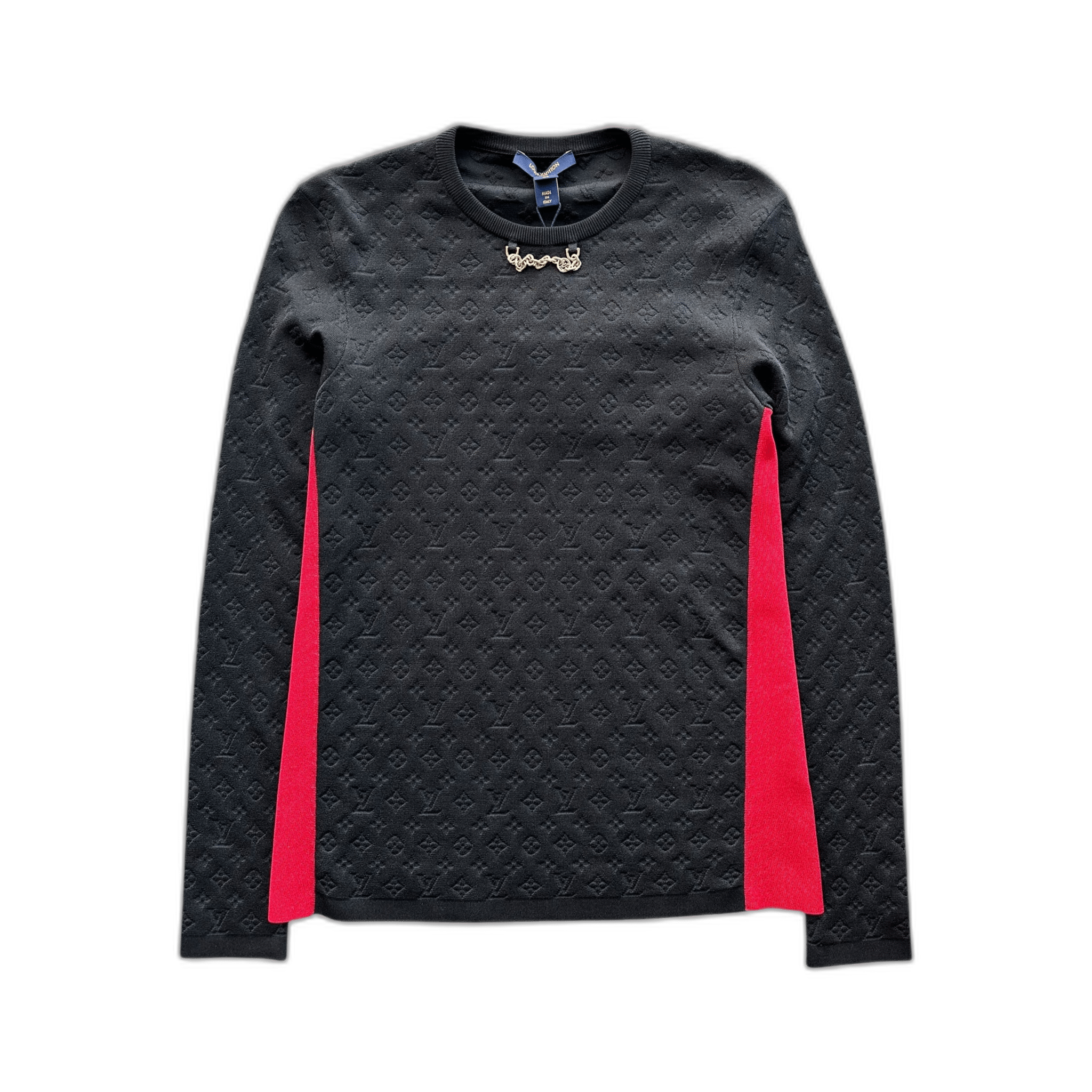 Louis Vuitton Black & Red Monogram Women's Sweater - Morely TrendsLouis Vuitton Type here:)