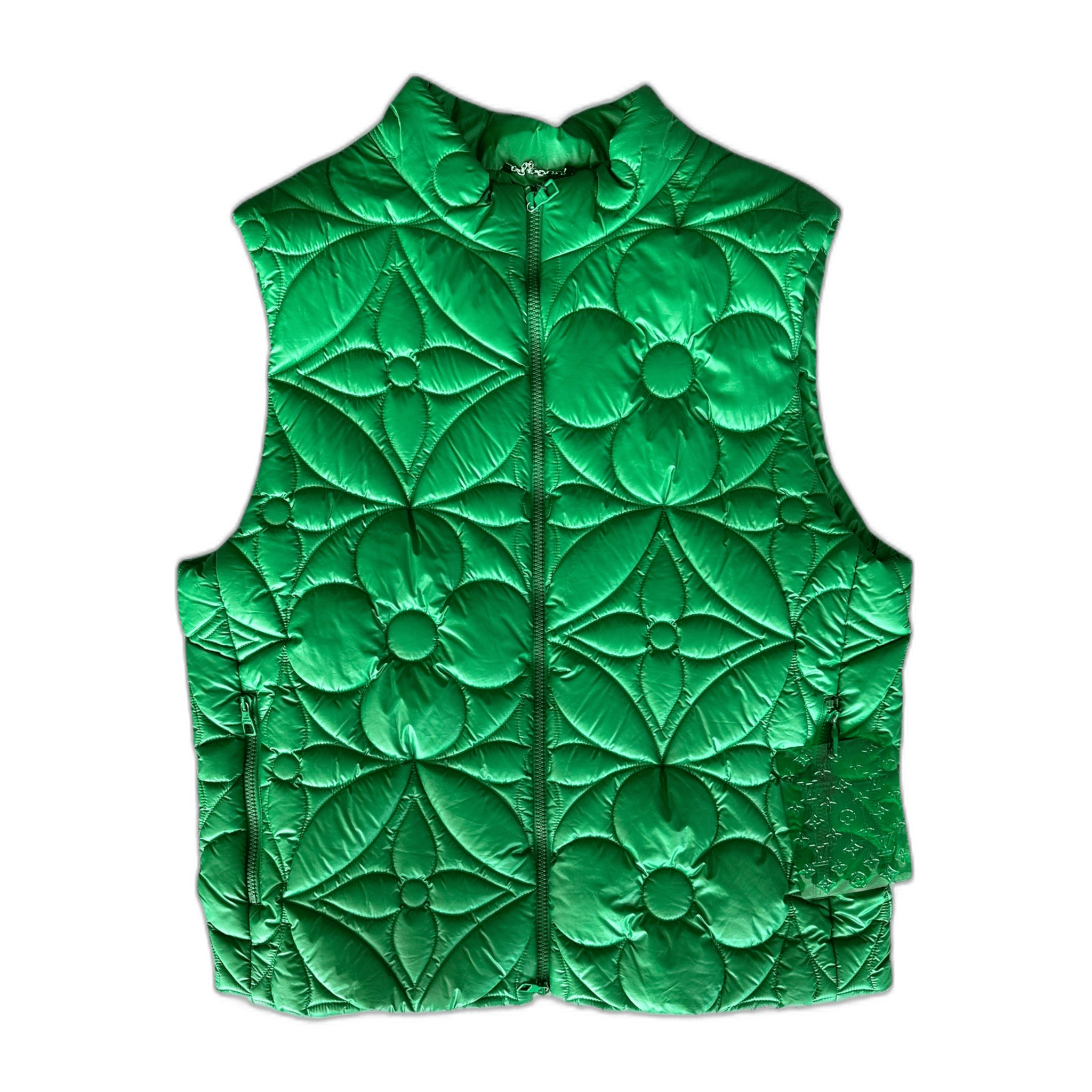 Louis Vuitton Green Flower Monogram Puffer Vest - Morely TrendsLouis Vuitton Type here:)