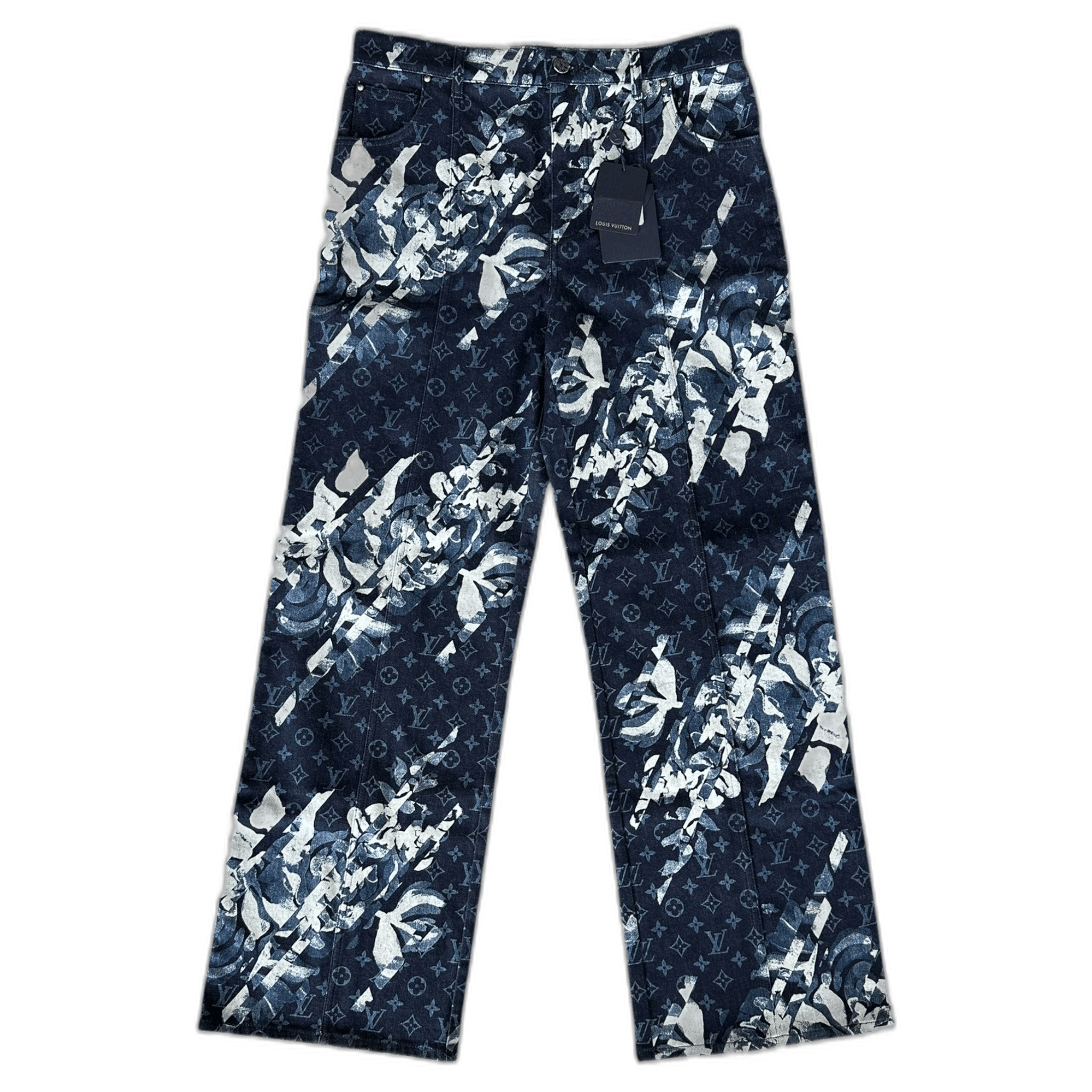 Louis Vuitton Blue Floral Monogram Jeans - Morely TrendsLouis Vuitton Type here:)