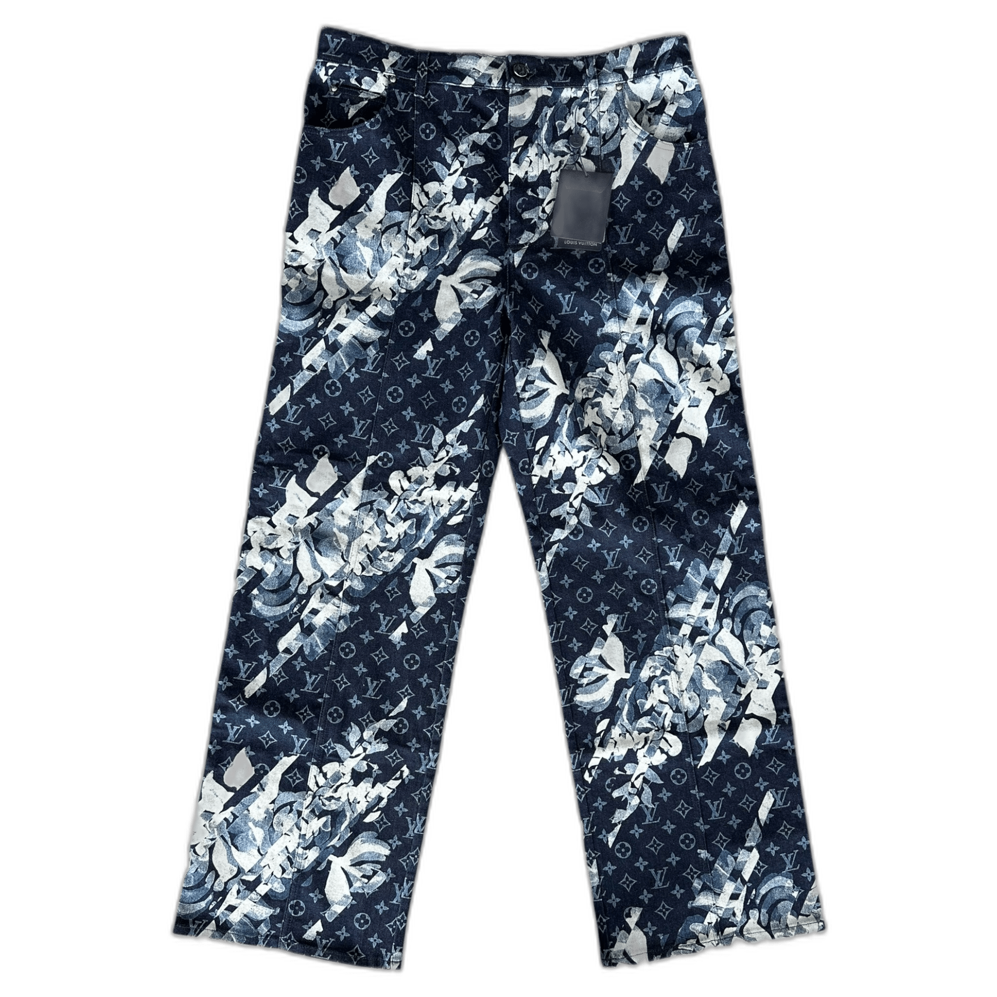 Louis Vuitton Blue Floral Monogram Jeans - Morely TrendsLouis Vuitton Type here:)
