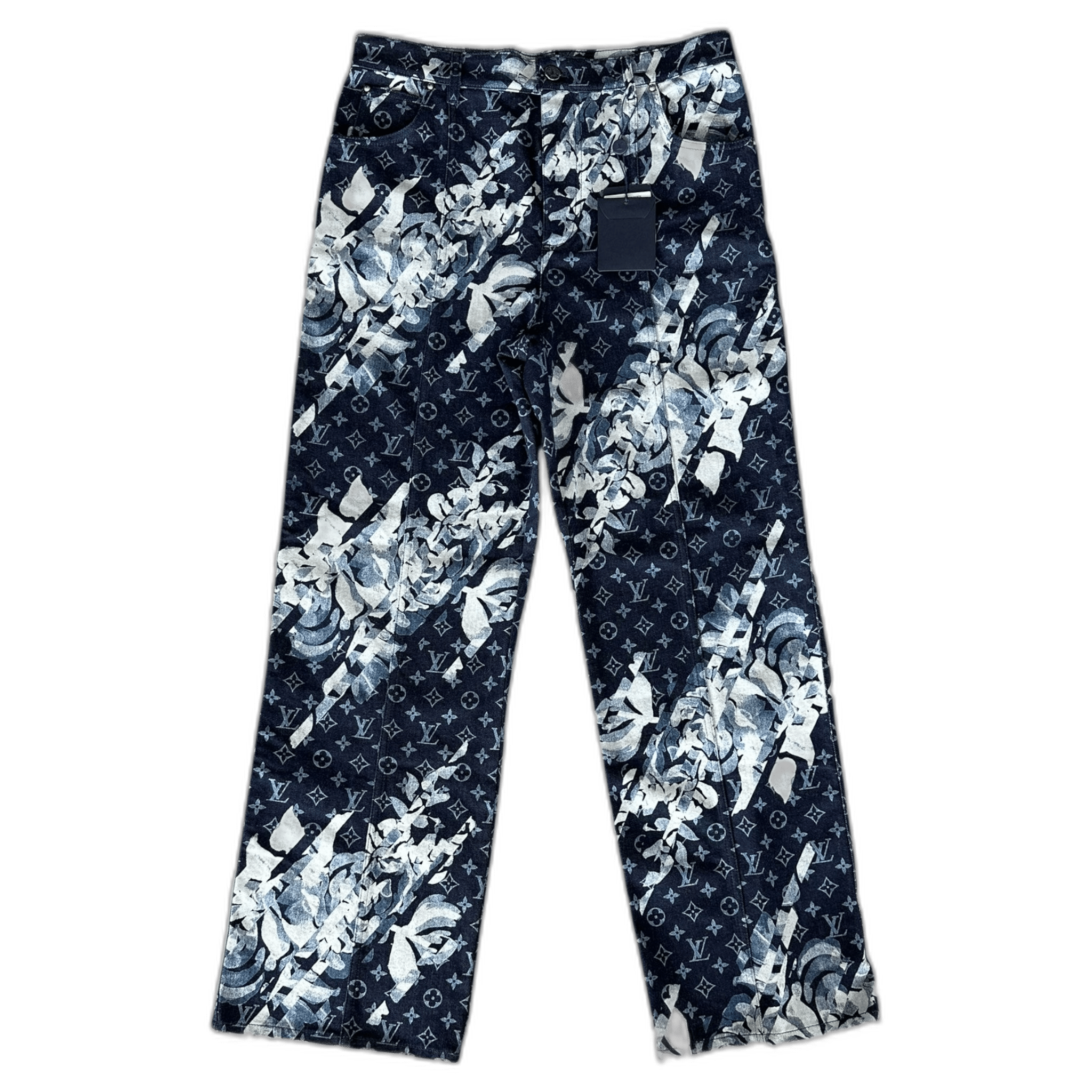 Louis Vuitton Blue Floral Monogram Jeans - Morely TrendsLouis Vuitton Type here:)