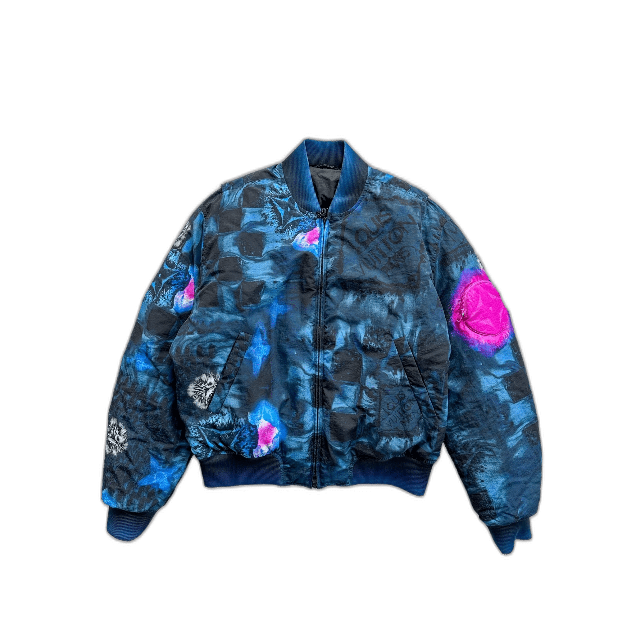 Louis Vuitton Blue Damier Salt Bomber Jacket - Morely TrendsLouis Vuitton Type here:)