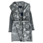 Louis Vuitton Grey & White Monogram Women's Peacoat - Morely TrendsLouis Vuitton Type here:)