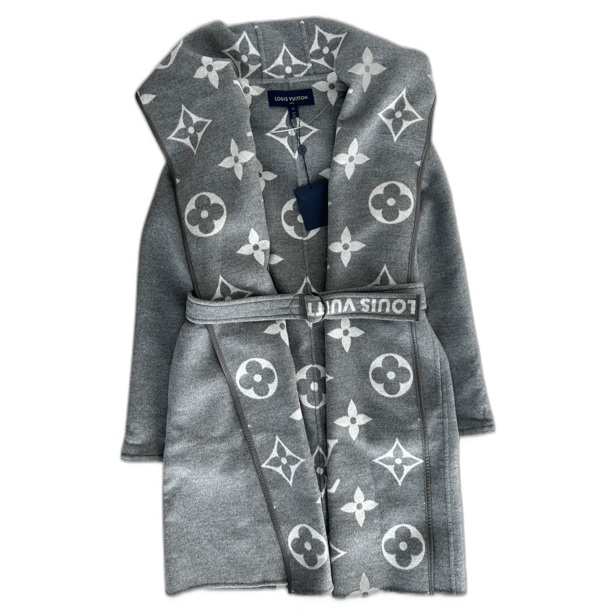 Louis Vuitton Grey & White Monogram Women's Peacoat - Morely TrendsLouis Vuitton Type here:)