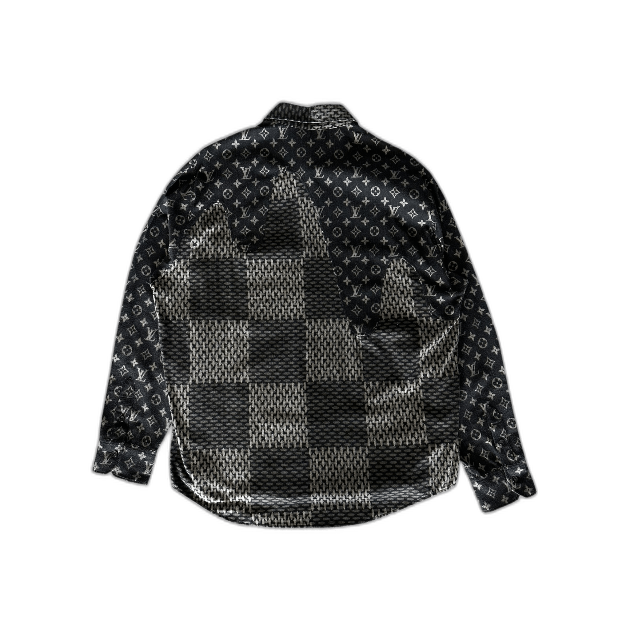 Louis Vuitton Nigo Grey Giant Damier Monogram Button Up Shirt - Morely TrendsLouis Vuitton Type here:)