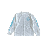 Chrome Hearts White & Blue Horseshoe Logo Longsleeve Kids's T-Shirt - Morely TrendsChrome Hearts Type here:)