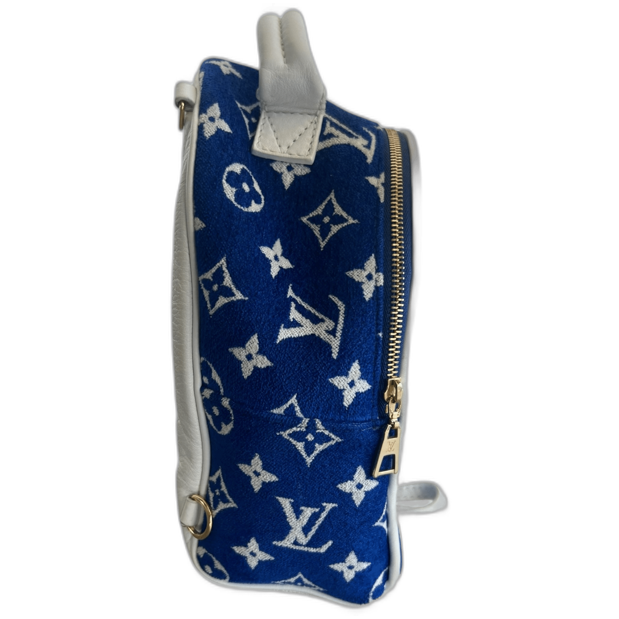 Louis Vuitton Blue & White Tennis Monogram Palm Springs Backpack - Morely TrendsLouis Vuitton Type here:)