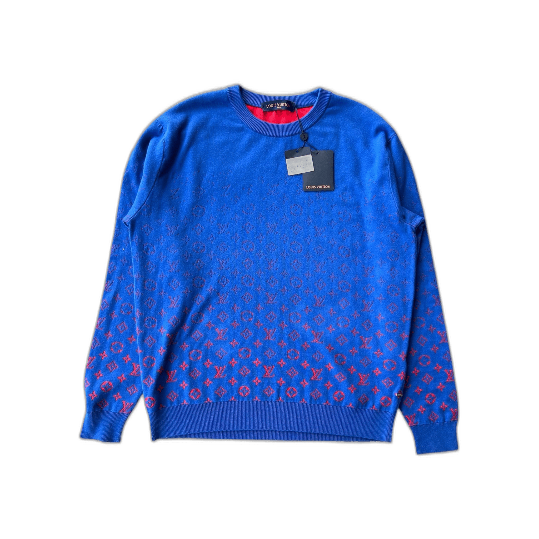 Louis Vuitton Blue & Red Monogram Gradient Sweater - Morely TrendsLouis Vuitton Type here:)