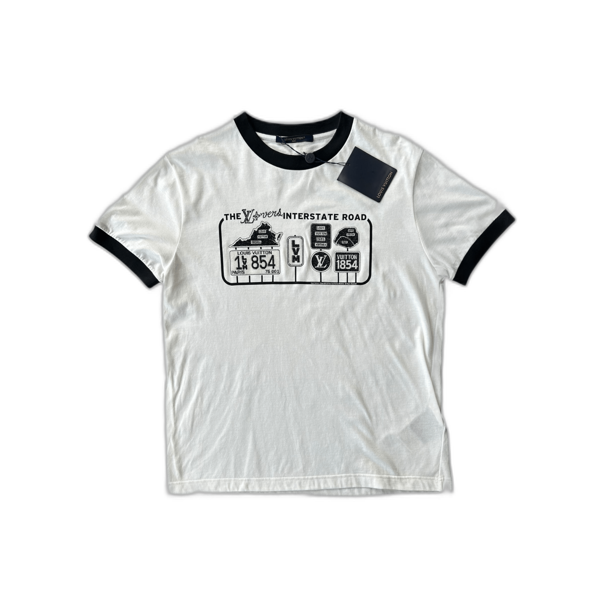 Louis Vuitton White & Black Interstate Road T-Shirt - Morely TrendsLouis Vuitton Type here:)