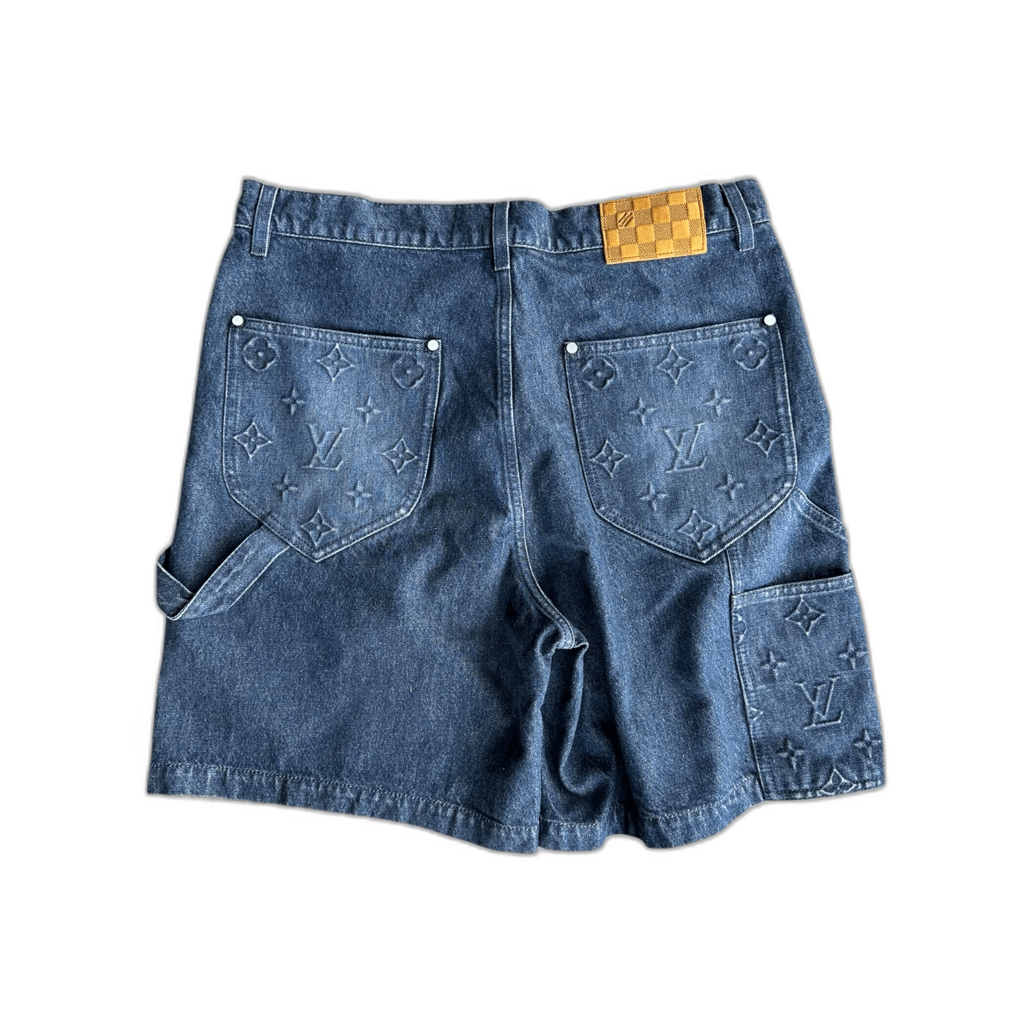 Louis Vuitton Blue Monogram Carpenter Denim Shorts - Morely TrendsLouis Vuitton Type here:)