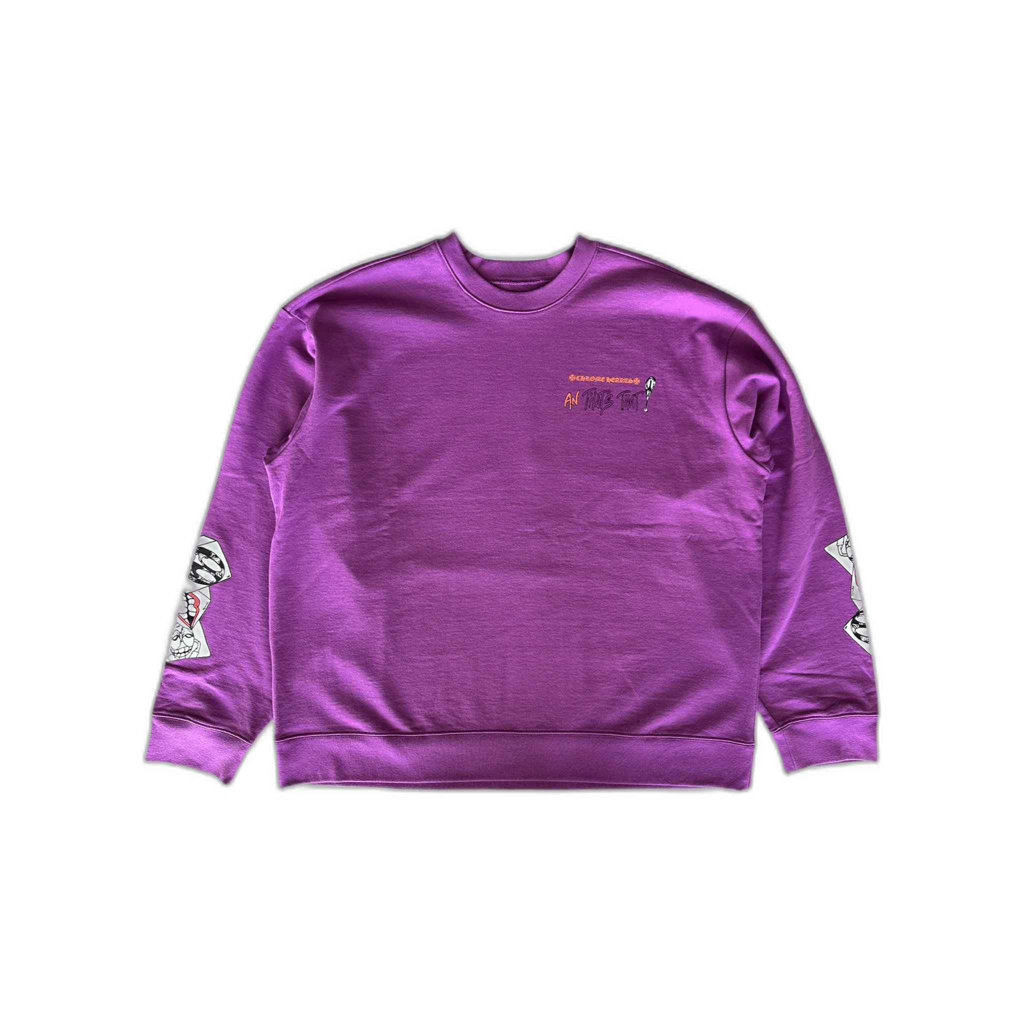 Chrome Hearts Matty Boy Purple More Not Less Sweater - Morely TrendsChrome Hearts Type here:)