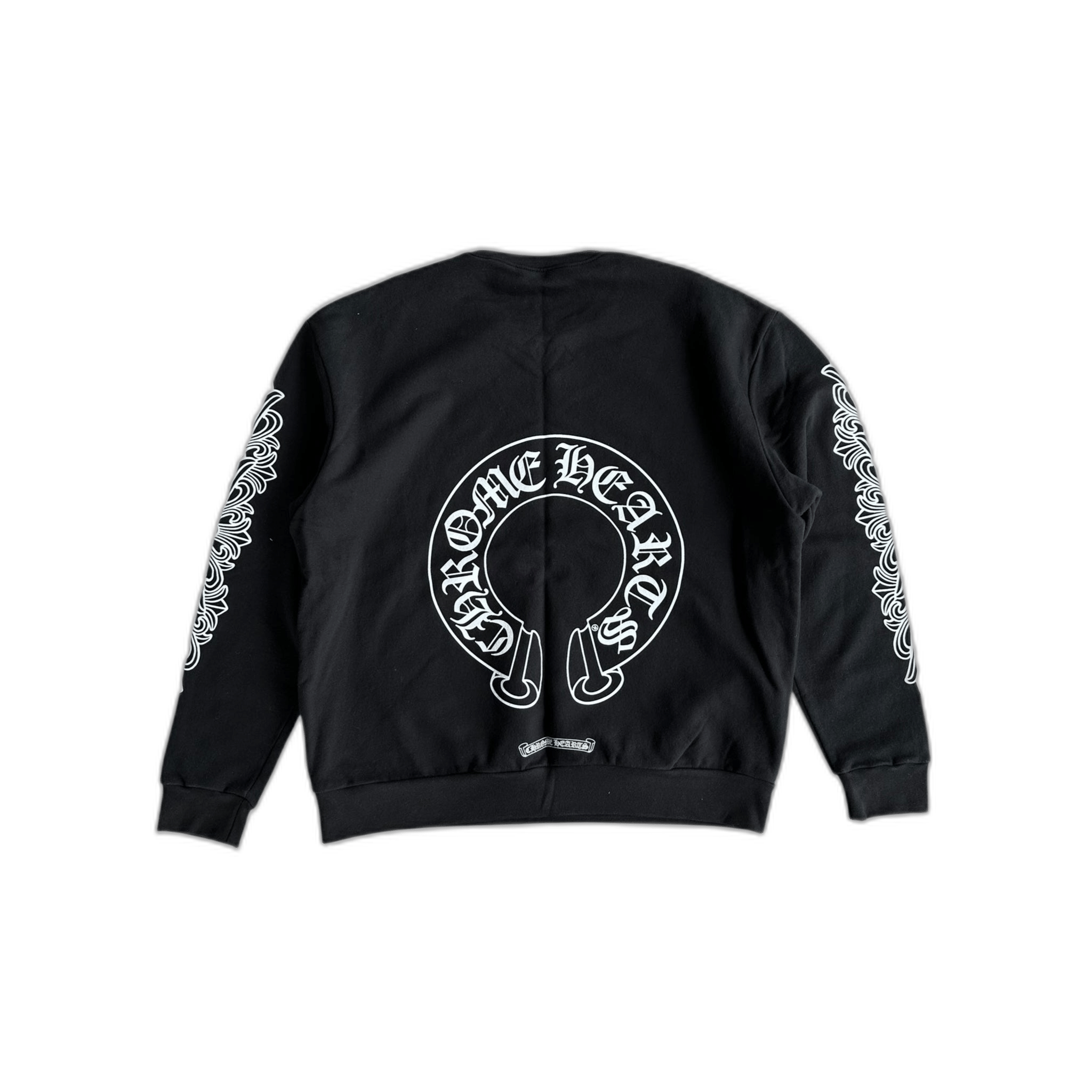 Chrome Hearts Black & White Horseshoe Logo Sweater - Morely TrendsChrome Hearts Type here:)