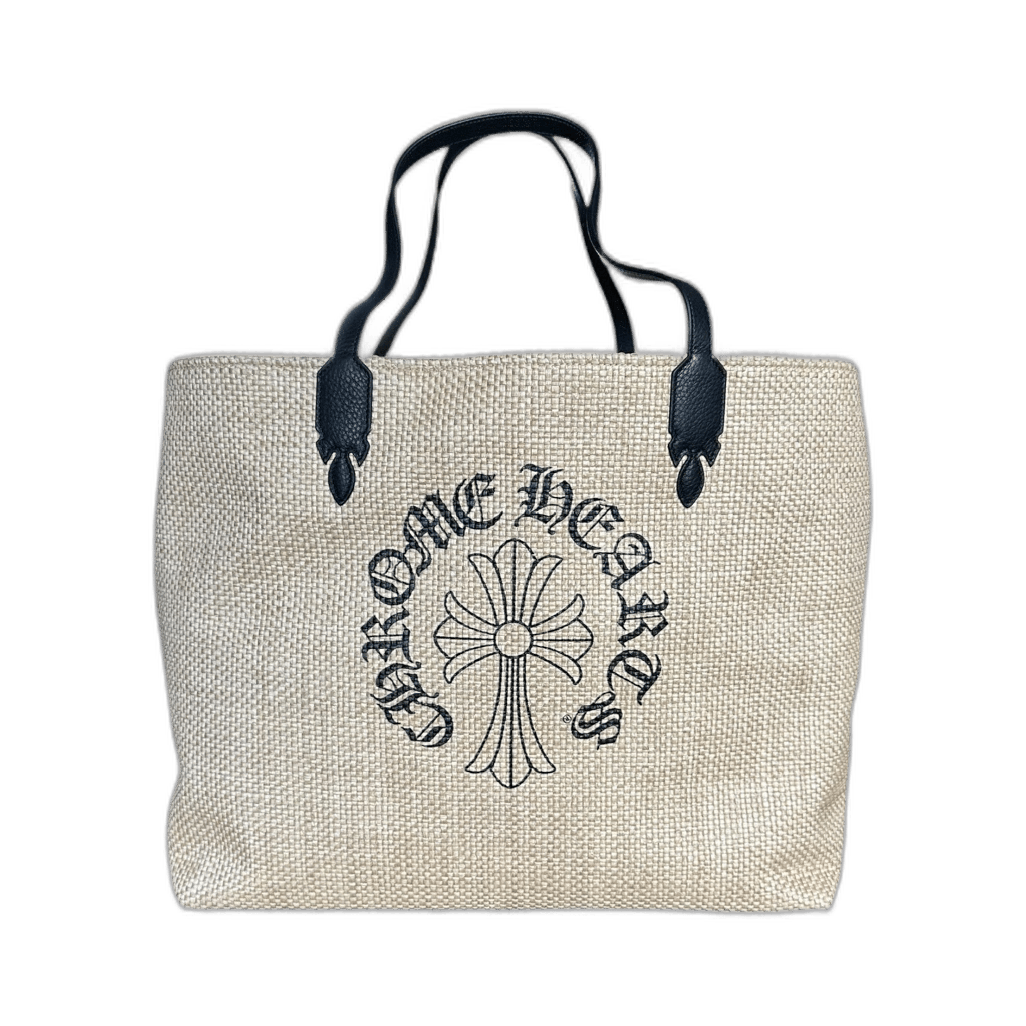 Chrome Hearts Beige & Black Cross Logo Beach Tote Bag - Morely TrendsChrome Hearts Type here:)