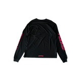 Chrome Hearts Black & Pink Neck Logo Longsleeve T-Shirt