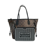 Louis Vuitton Black & Brown Monogram Reversible Neverfull MM