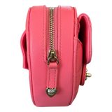 Chanel Pink Quilted Mini Heart Bag