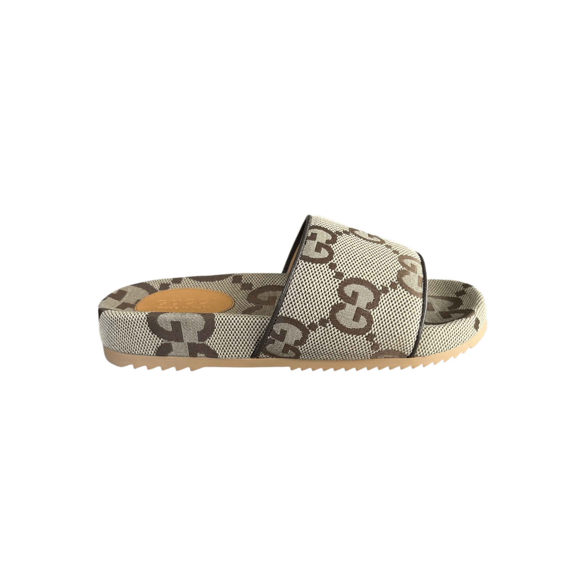 Gucci Beige & Brown GG Monogram Sandals - Morely TrendsGucci Type here:)