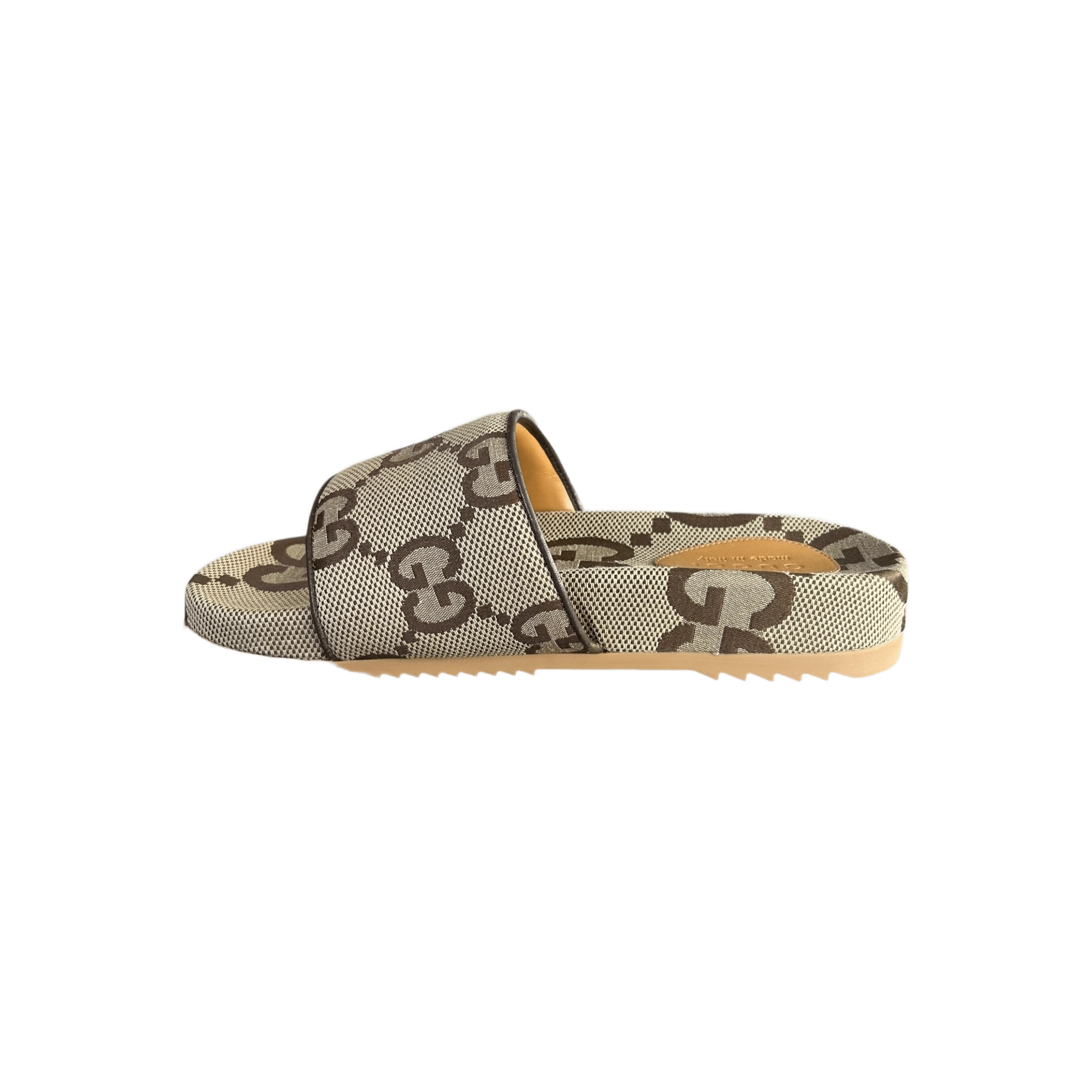 Gucci Beige & Brown GG Monogram Sandals - Morely TrendsGucci Type here:)