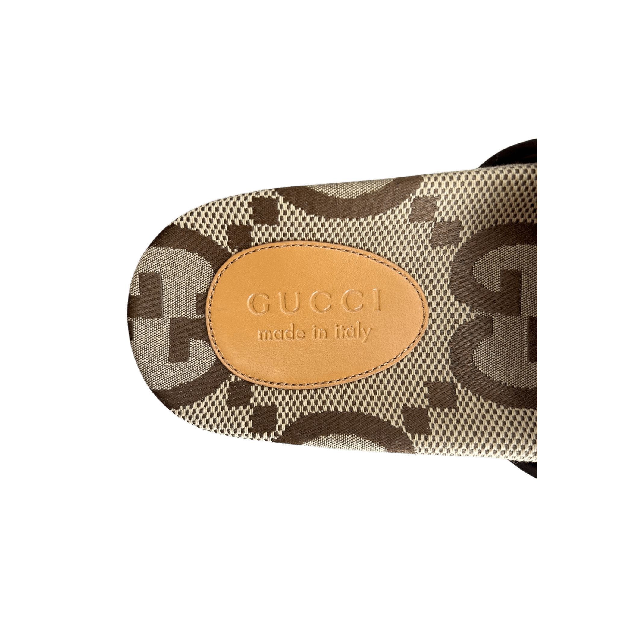 Gucci Beige & Brown GG Monogram Sandals - Morely TrendsGucci Type here:)
