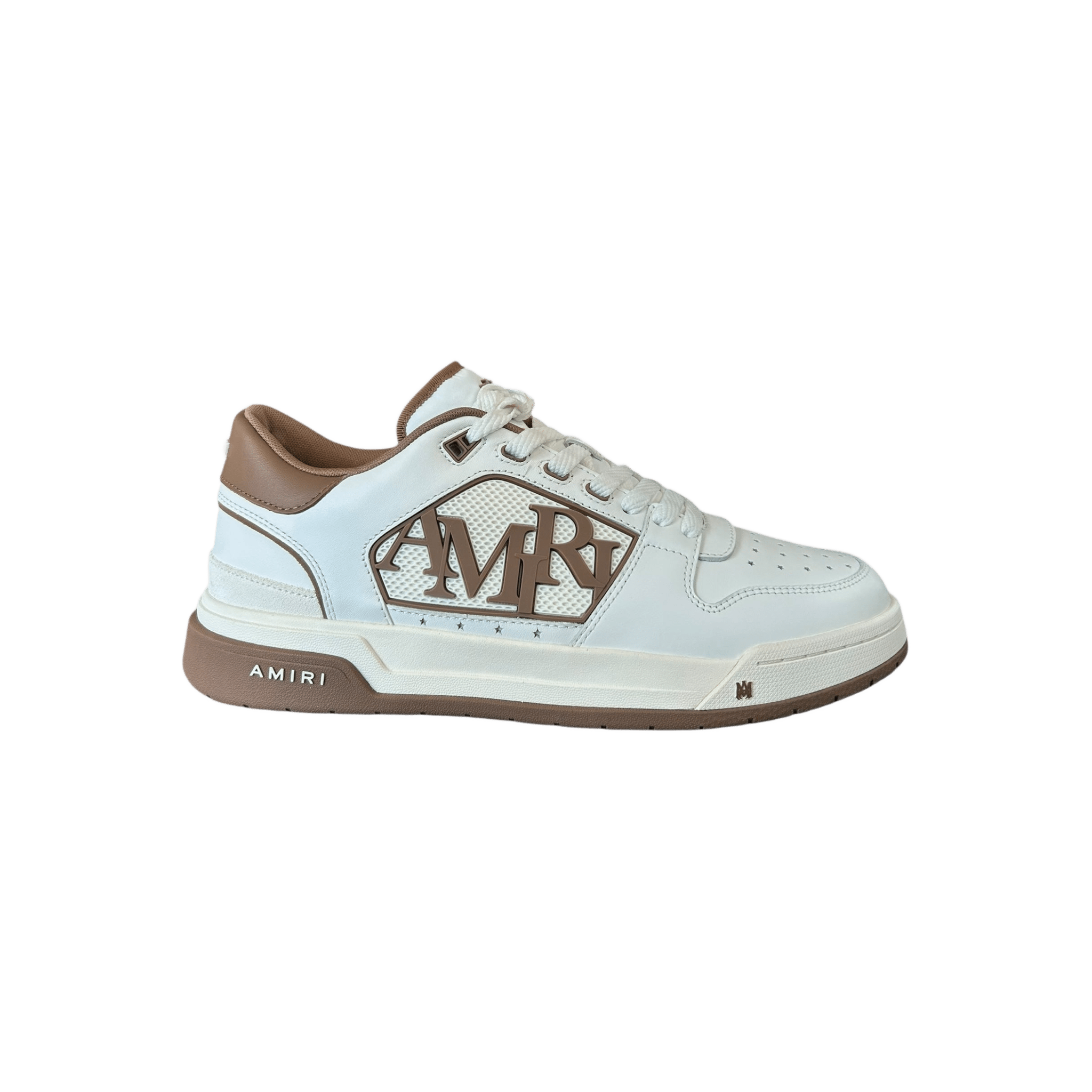 Amiri White & Brown Classic Logo Low Top Sneakers - Morely TrendsAmiri Type here:)