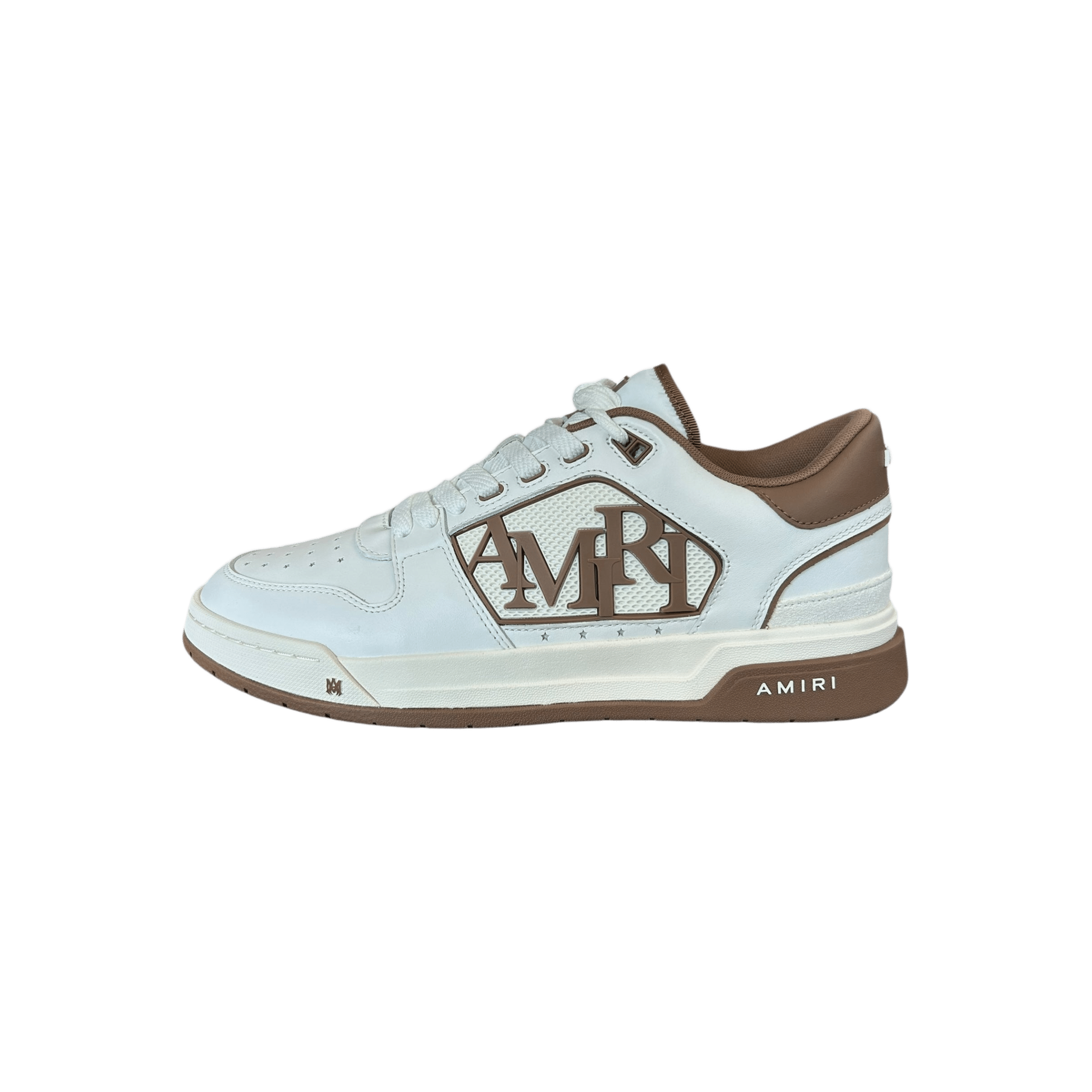 Amiri White & Brown Classic Logo Low Top Sneakers - Morely TrendsAmiri Type here:)