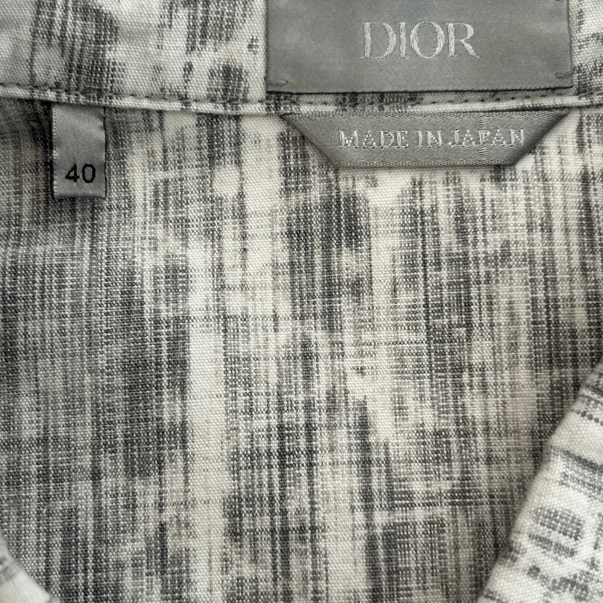 Dior Grey Oblique Distressed Button Up Shirt - Morely TrendsDior Type here:)