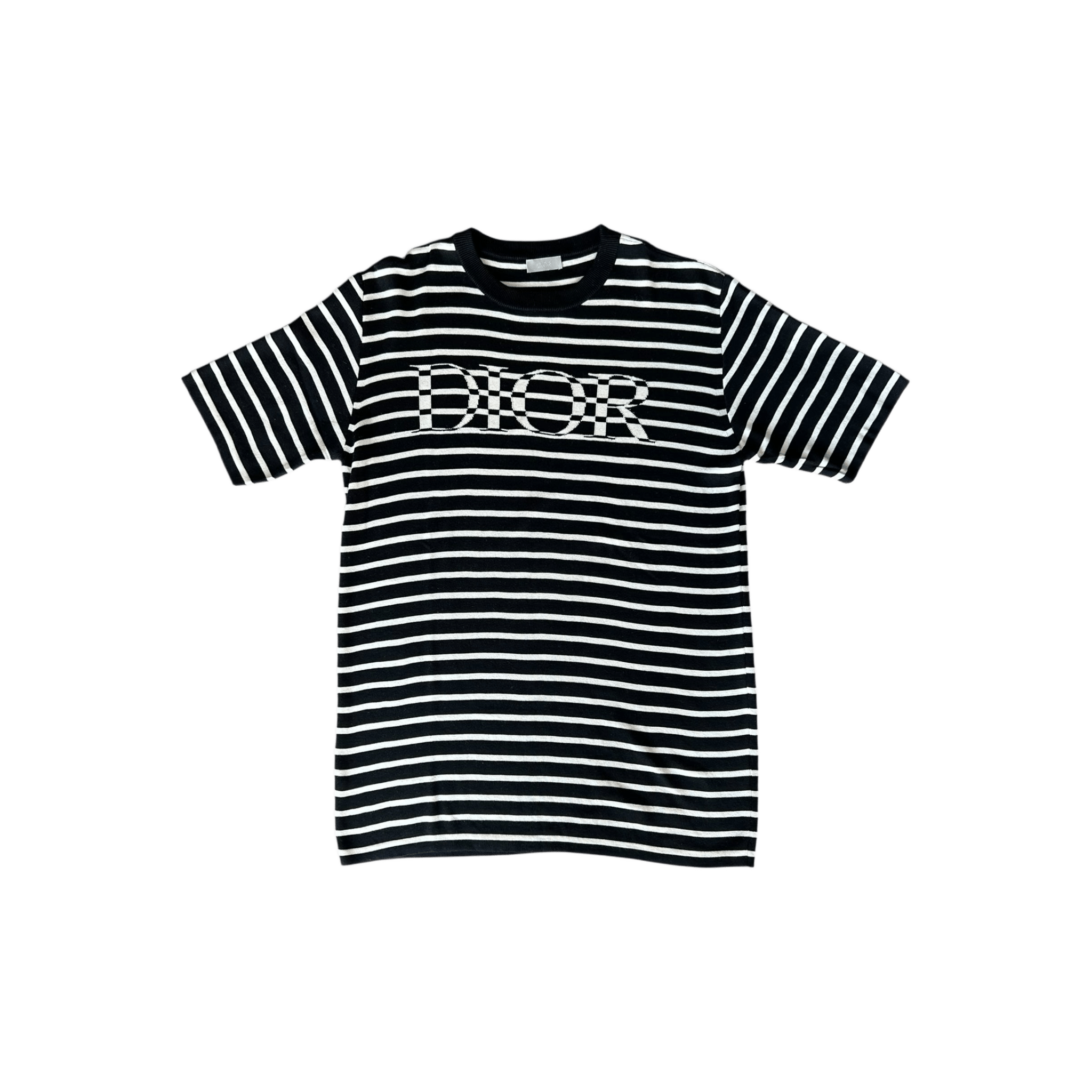 Dior Black & White Striped Logo T-Shirt - Morely TrendsDior Type here:)