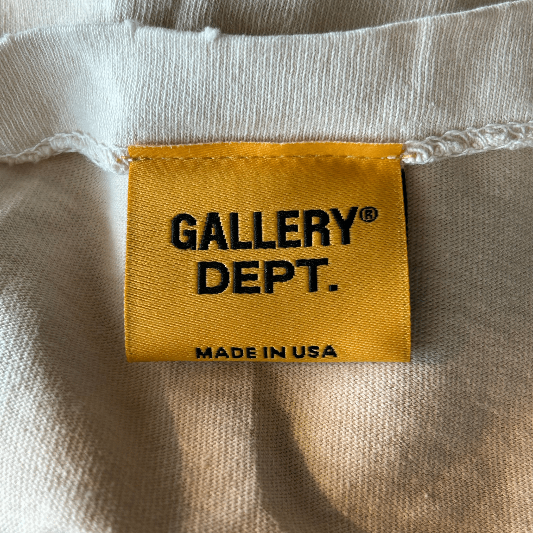Gallery Dept Antique White & Black Yesterday Was Tomorrow Logo T-Shirt - Morely TrendsGallery Dept Type here:)