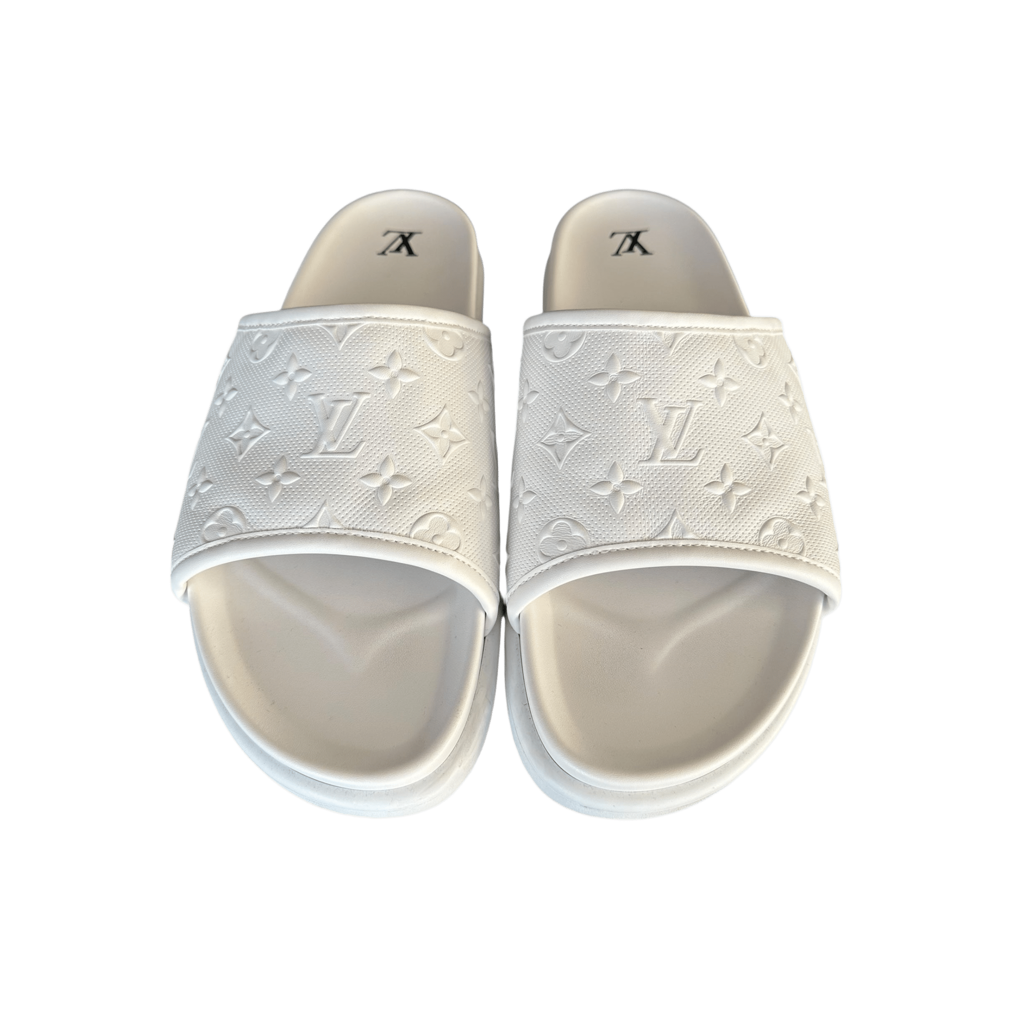 Louis Vuitton White Monogram Miami Mules - Morely TrendsLouis Vuitton Type here:)
