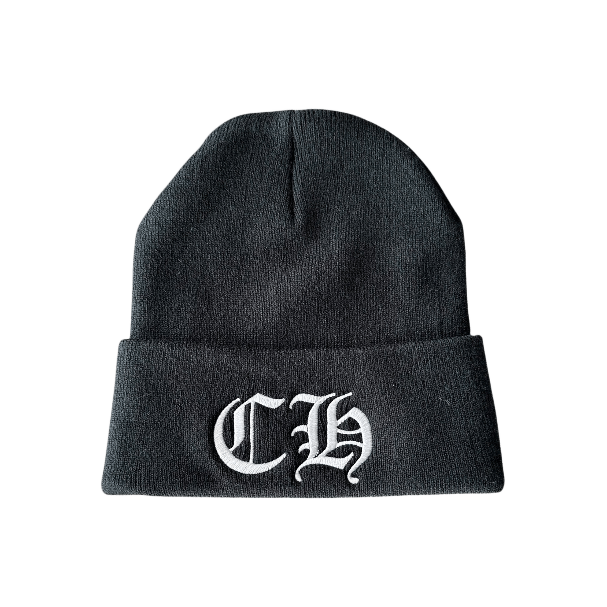 Chrome Hearts Black & White CH Logo Embroidered Beanie - Morely TrendsChrome Hearts Type here:)