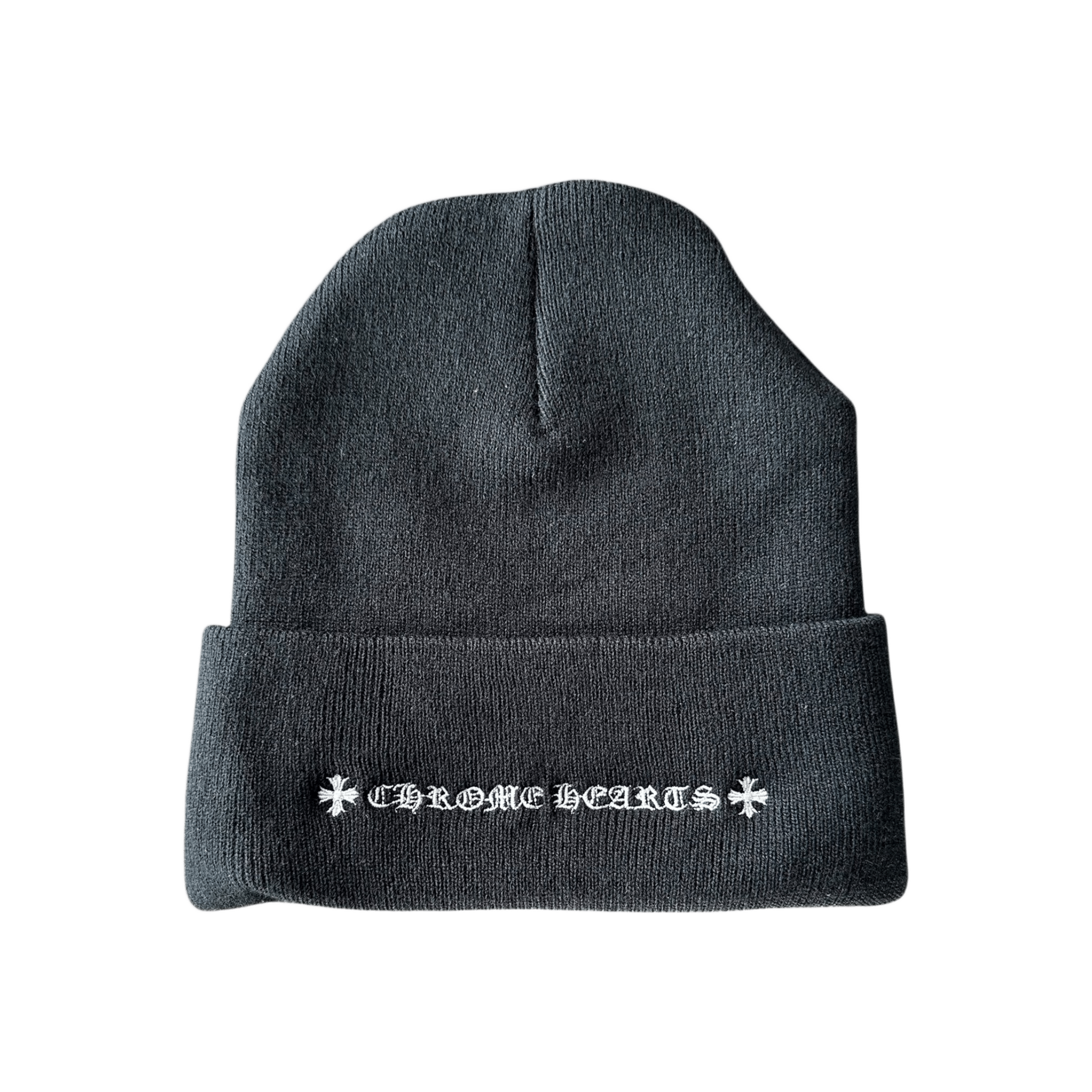 Chrome Hearts Black & White CH Logo Embroidered Beanie - Morely TrendsChrome Hearts Type here:)