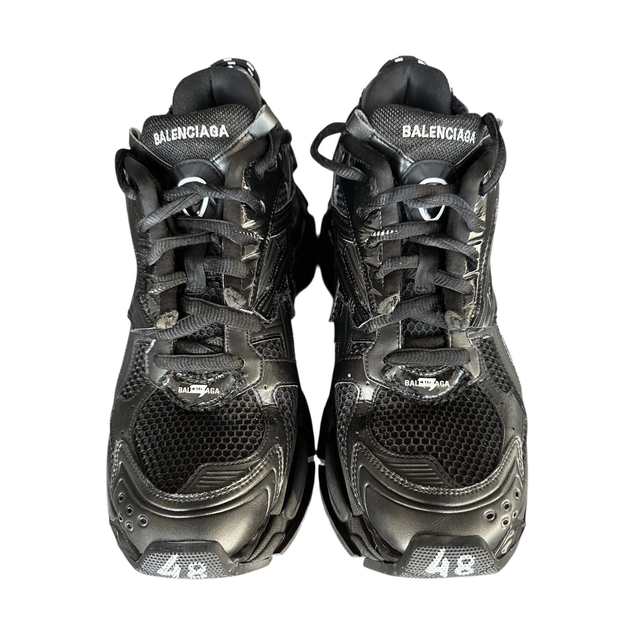 Balenciaga Black Mesh Runner Sneakers - Morely TrendsBalenciaga Type here:)