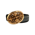 Chrome Hearts Black & Brass Oval Cross Belt - Morely TrendsChrome Hearts Type here:)